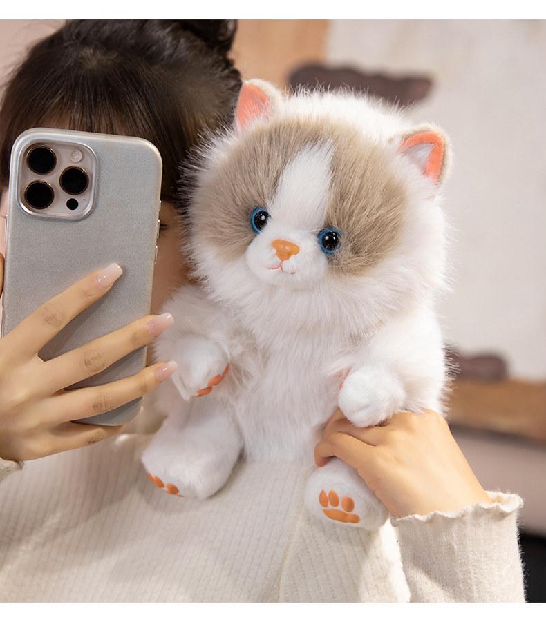 Luxury Scented Siamese Cat Pendant Plush Toy - Realistic Figurine and Cute Gift for Kids