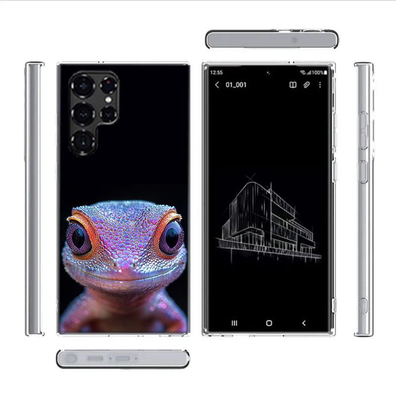 Lizards and Geckos Have Big Eyes Cases Phone Case for Samsung Galaxy S26 Ultra S25 Edge S24 S23 FE S21 Plus S20 S22 S10 Cover TP