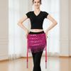 4-Row Belly Dance Belt Metallic Dance Wrap-skirt Tassel Waistband Sequin Hipscarf  Gypsy