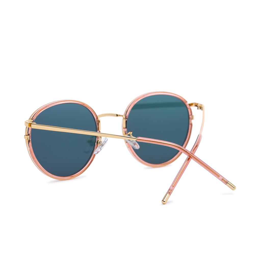 Alloaiweeo [Alo] Al4902A 1514G Rosa Blüte Runde Soltex Spiegel Sonnenbrille