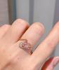 Factory  925 Sterling Silver Luxury Marquise Cut Pink Zircon Ring Wedding Party Gift Finger Ring Fine Jewelry for Women