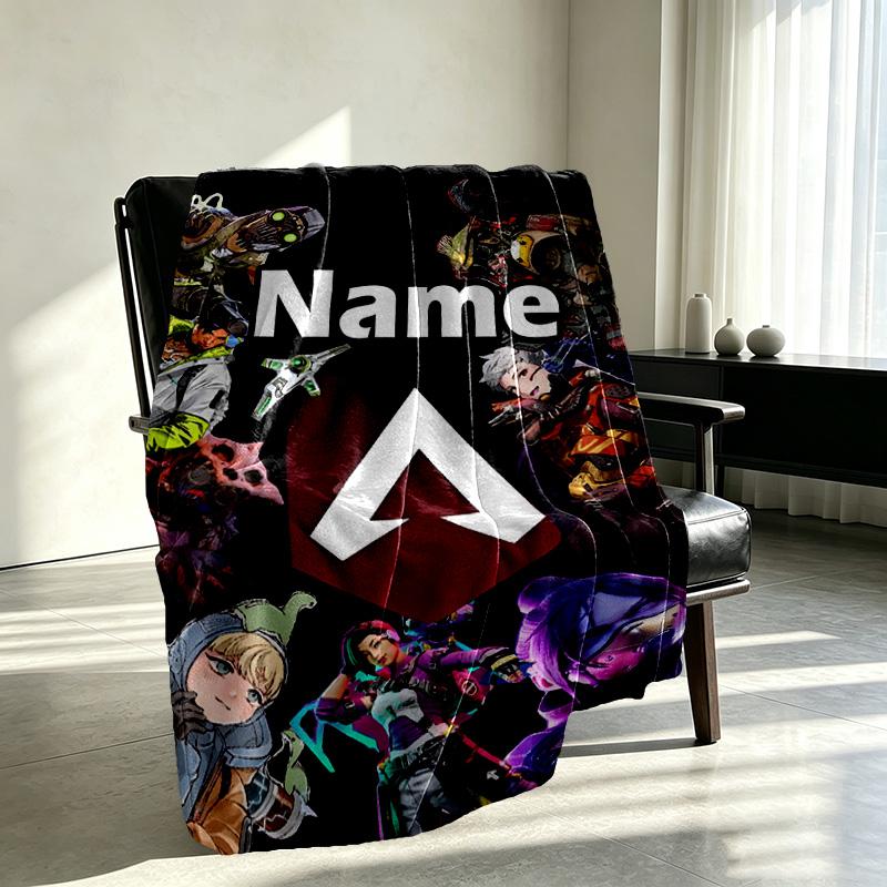 Custom Name Personalized Apex Legends Print Blanket, Home Decor, Bedroom, Sofa, Camping, Couch, Gifts for Birthday Christmas