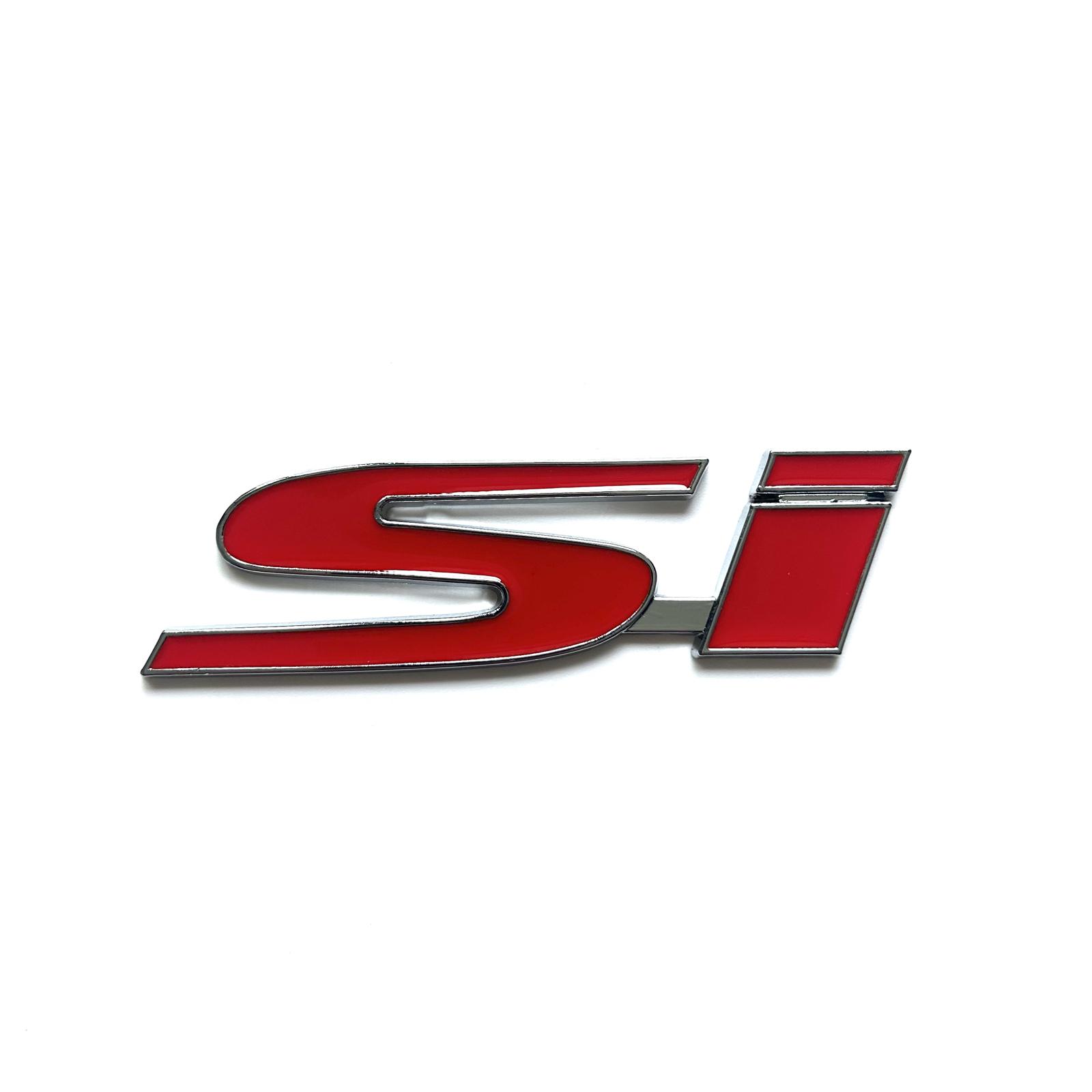 

3D Metal SI Logo Rear Trunk Auto Badge Chrome Sticker Car Emblem Badge Accessorie For Honda Civic Accord Automobile