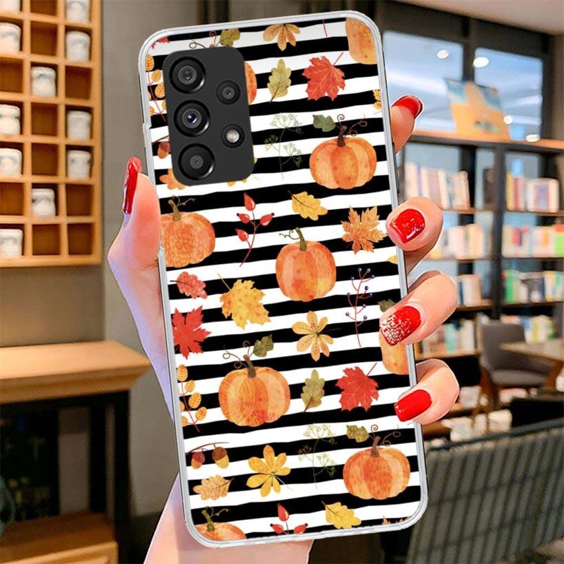 Pumpkin Happy Fall Autumn Phone Case For Samsung Galaxy A17 A37 A57 A16 A26 A36 A56 A15 A25 A35 A55 A14 A24 A34 A54 A13 A23 A33