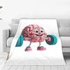 Train Your Brain – Fun Mental Fitness Art Blanket Breathable Fleece Throw Blanket for Home Bedroom Travel Throws Bedspread Quilt