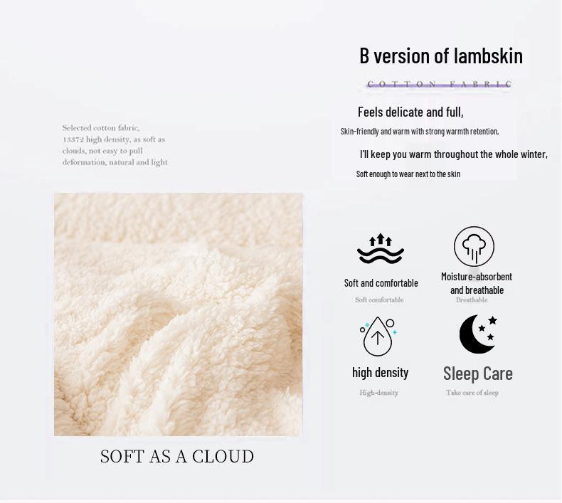 Thickened Lambswool Cotton Quilt - Warm, Double-Sided for Single Dormitory, Ideal for Winter, Spring, and Autumn