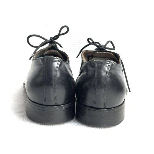 70s 80s Vintage Wallis Size 8 27.0cm All Leather Cap Toe Straight Tip Black(USED)