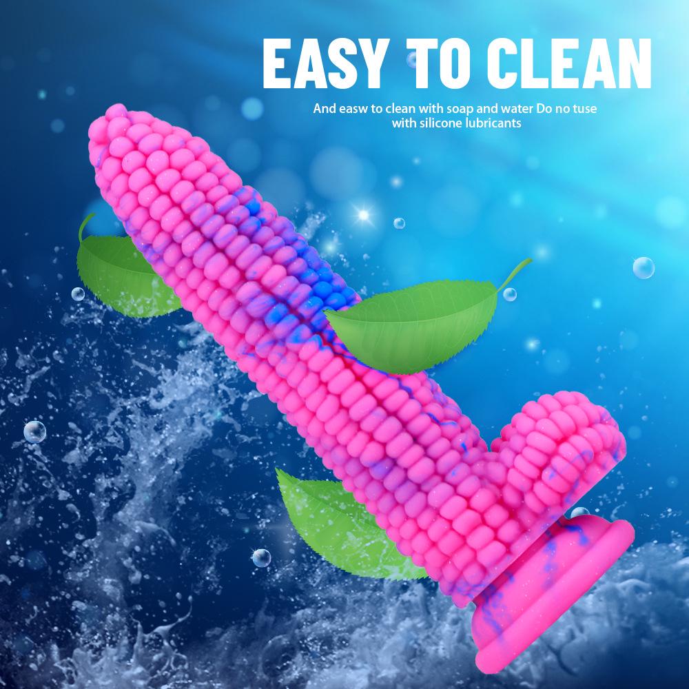 Dildo & Plug Anale con Texture Realistica di Mais in Silicone