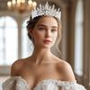 Metal Crystal Bridal Tiara Colorful Wedding Hair Tiara Fashion Hair Headdress  Pageant Event