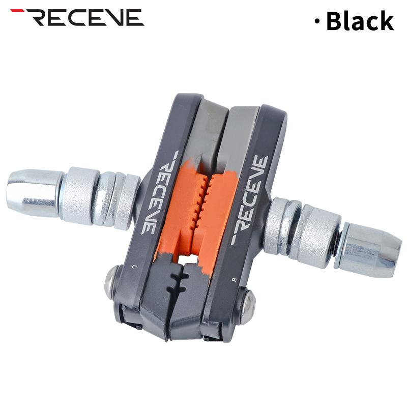

RECEVE Folding Bike Brake Pads Bicycle Rim V Brake Pads BMX Rubber Block Braking V-Brake Holder Shoes For Brompton Cycling RE V Pads Black