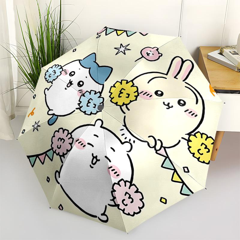 1PC Chiikawa Automatic Folding Umbrella, Automatic Folding Umbrella with 8 Ribs, Convenient for Outdoor Use  007