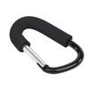 Schwarzer Kinderwagen Haken Clip Kinderwagen Karabiner Windeltasche 16 x 10 cm