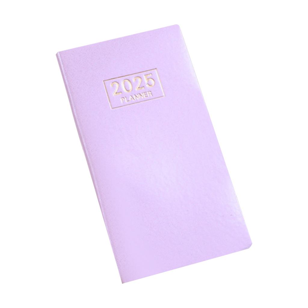 Lasers 2025 A6 English Schedule Book Colorful Star Color Notebook Leather Cover Thin Weekly Calendar Planner