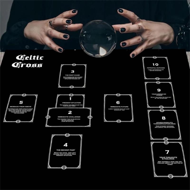 Divinations Tablecloth Reading Card Astrologys Tarots Cards Tablecloth Altars Cloth Divinations Board Game Accessories