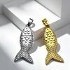 Stainless Steel Fish-Scale Pendant Necklace for Men & Women