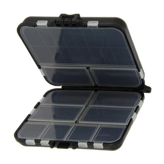 Double-sided Fishing Lure Box, Waterproof Plastic Fishing Tackle Storage Case, Transparent Visible Fishing Bait Accessory Organizer Container