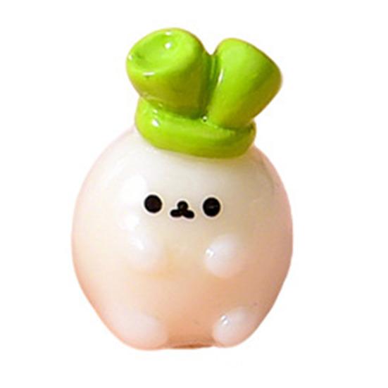 

Cute Tiny Vegetables Resin Miniature Ornament Cartoon Scallion Figurine for DIY Dollhouse Fairy Garden Landscape Desk Office Decor D