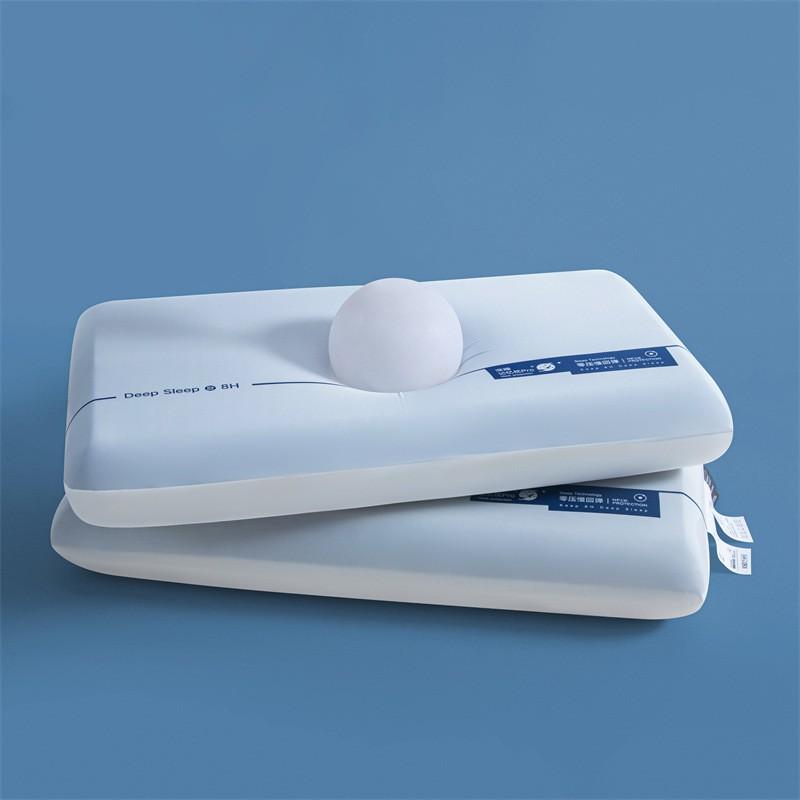 Memory Foam Pillow Neck Support Better Sleep Ice Silk Cover Medium Firmness 42x70cm Rectangular Bed Adults