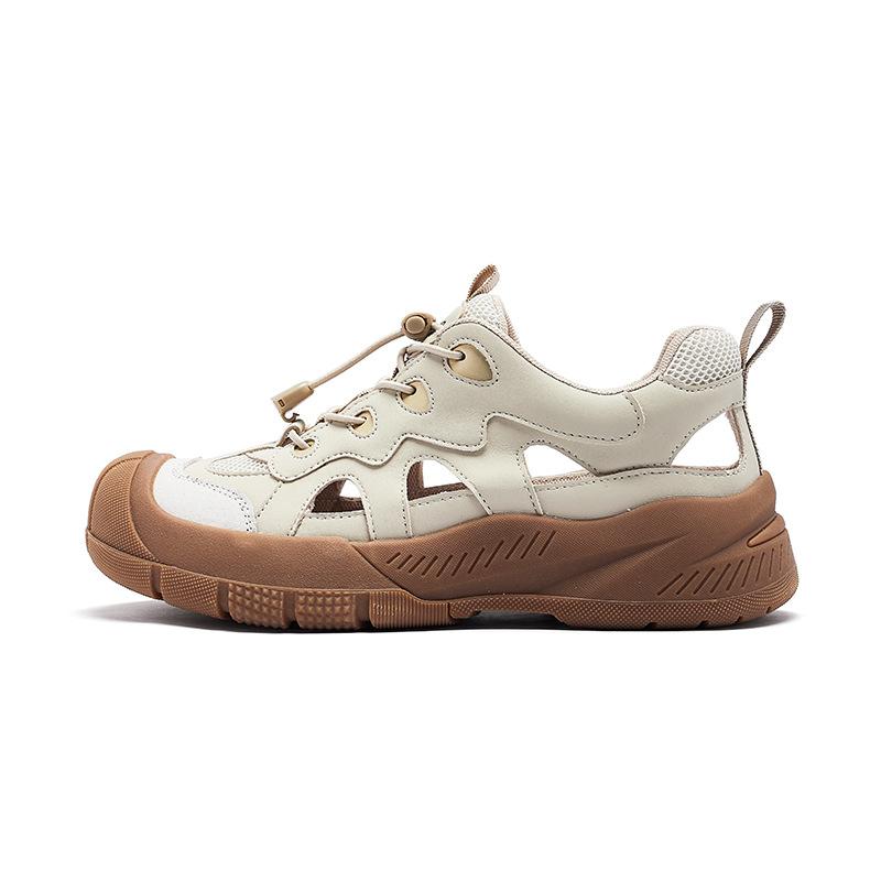 Augustine platform hollow sports sandals women's 2025 new summer ugly cute big head mesh casual dad shoes