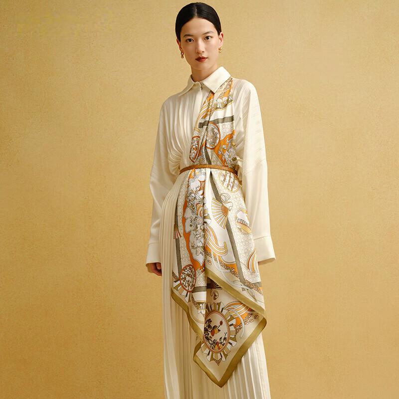 Wanshili 88cm Mulberry Silk Square Scarf