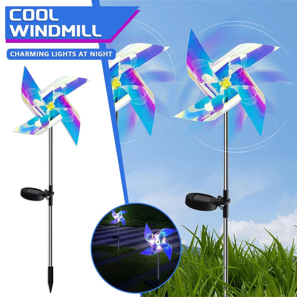 Solar Windmill Light Waterproof Beautiful Windmill Solar Windmill Light LED Light Windmill Garden Light