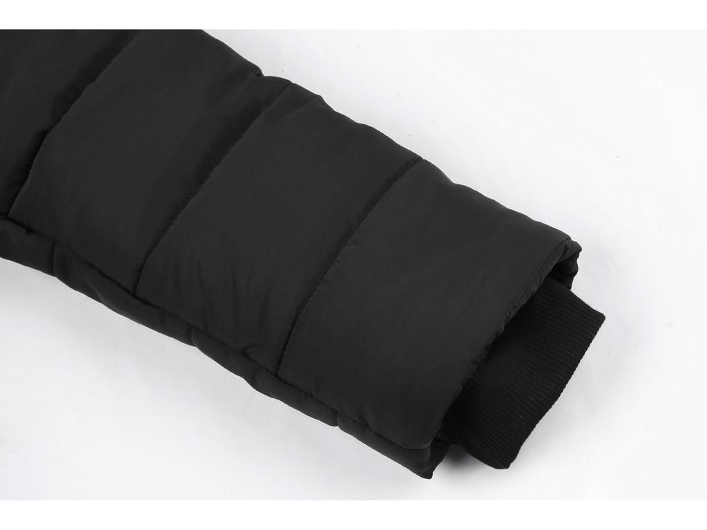 Damen Winterjacke mit Kapuze, langen Ärmeln, aus warmem Samt-Baumwollgemisch, mittellang, mit Reißverschluss