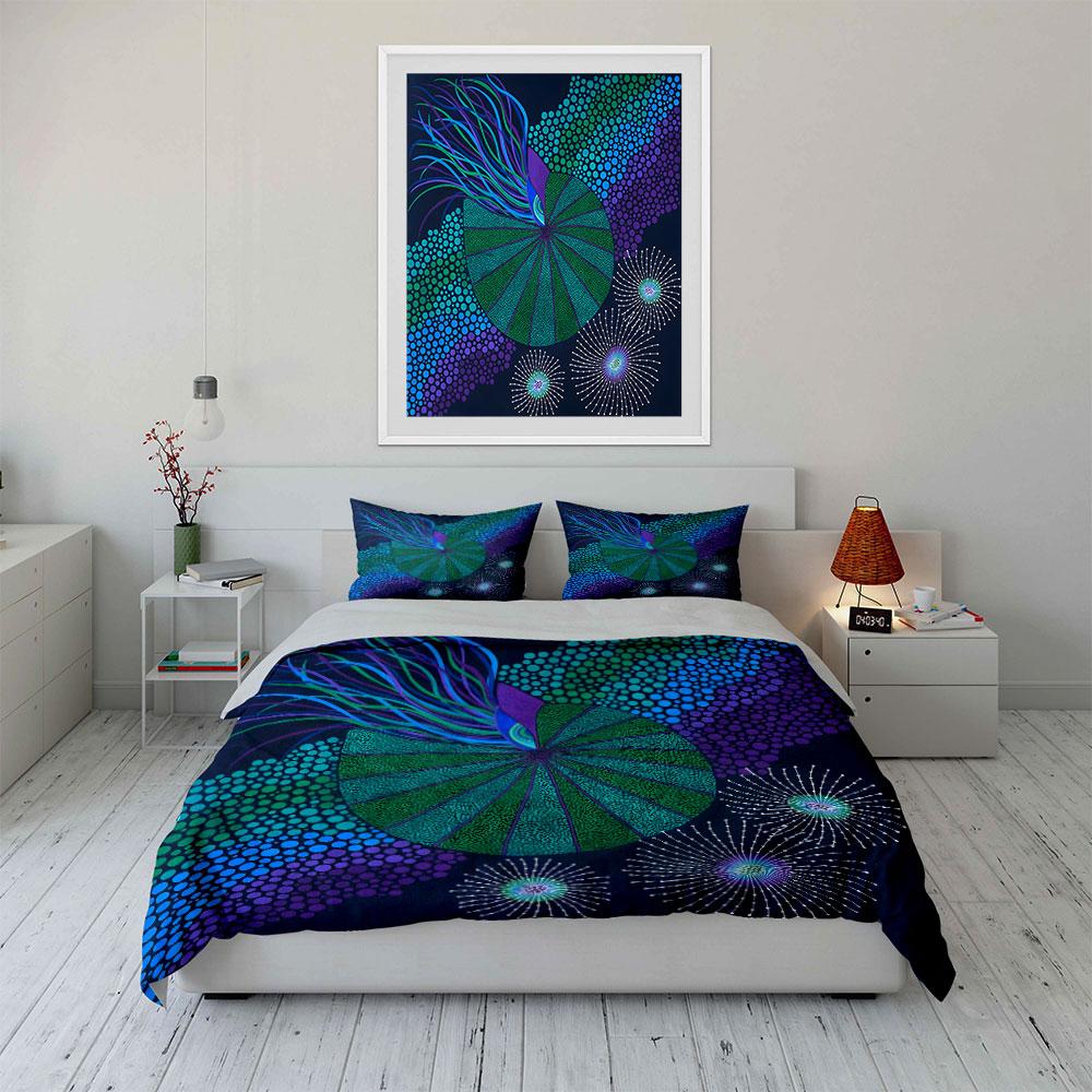 Vibrant Cosmic Blossom. Bedding Sets Duvet Covers Pillowcases(1* Duvet Cover 2* Pillowcases Without Duvet Insert)