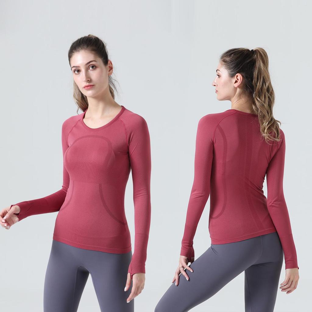 Damen 2.0 Langarm Yoga-Top - Atmungsaktives Fitness-Laufshirt