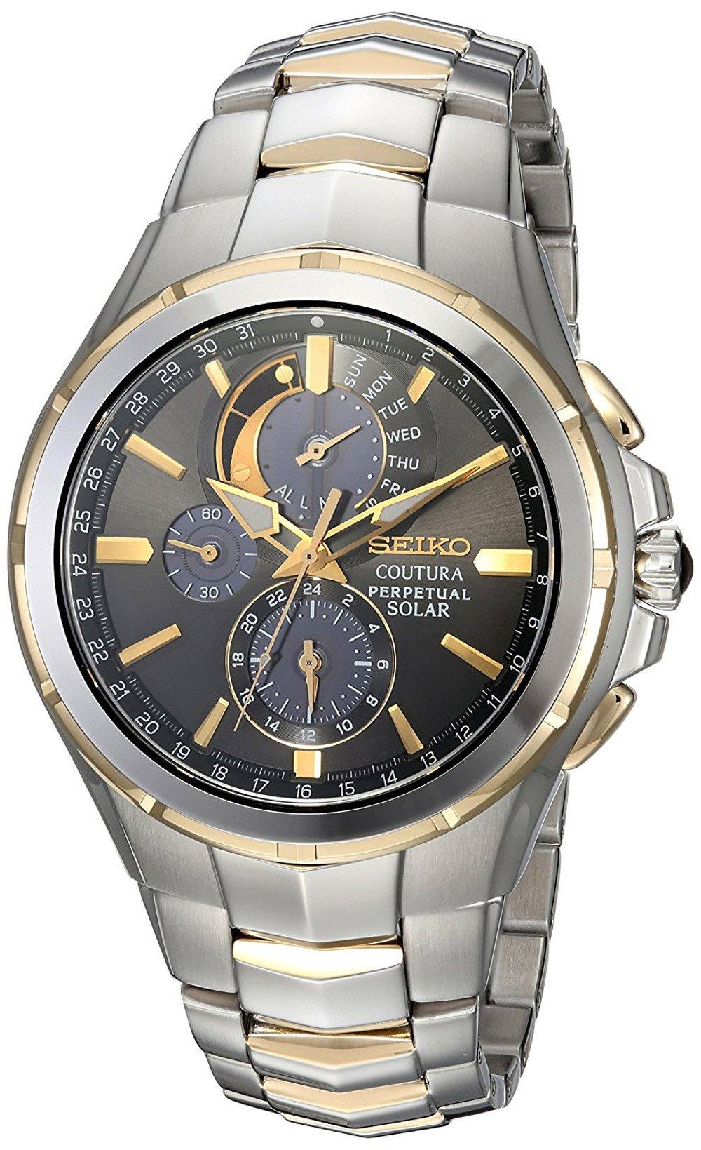 

[Dead Stock/Outlet Product] SEIKO SOLAR SSC376 COUTURA Perpetual Calendar Chronograph Metal Belt Men s Watch Wristwatch
