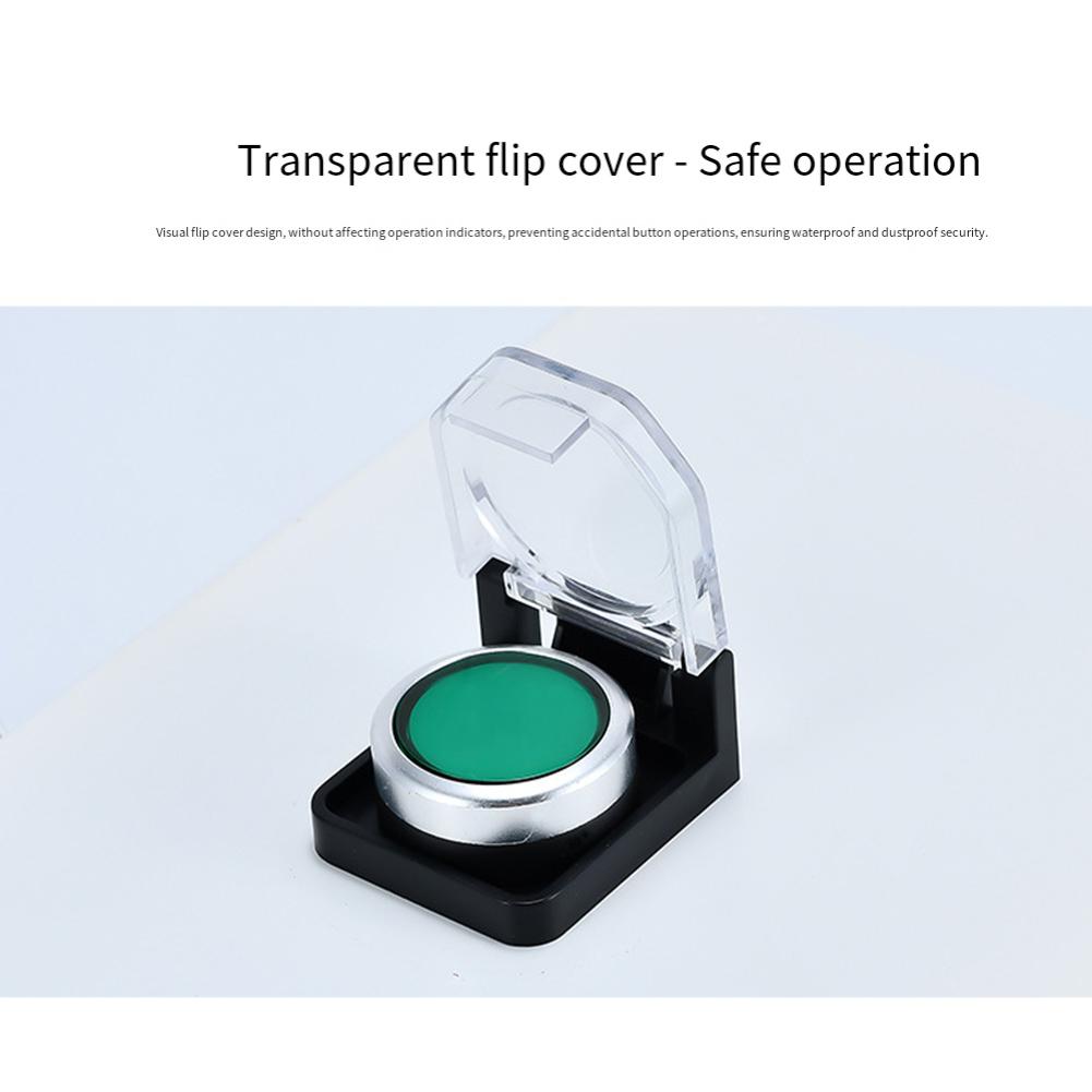 Lockable Push Button Switch Cover for 22mm Mount Transparent Waterproof Safety Protector Suitable for Power Buttons