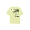 Fila Herz Buchstaben Logo Rundhals Kurzarm T-Shirt Herren Tops Gelb F11M219109FYE