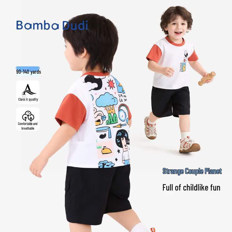 Banbadoudi Boy s Summer Short-Sleeve T-Shirt 90