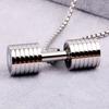 Zinc Zinc Alloy Fitness Series Pendants Bead Chain Dumbbell Sports Necklace  Jewelry Accessories