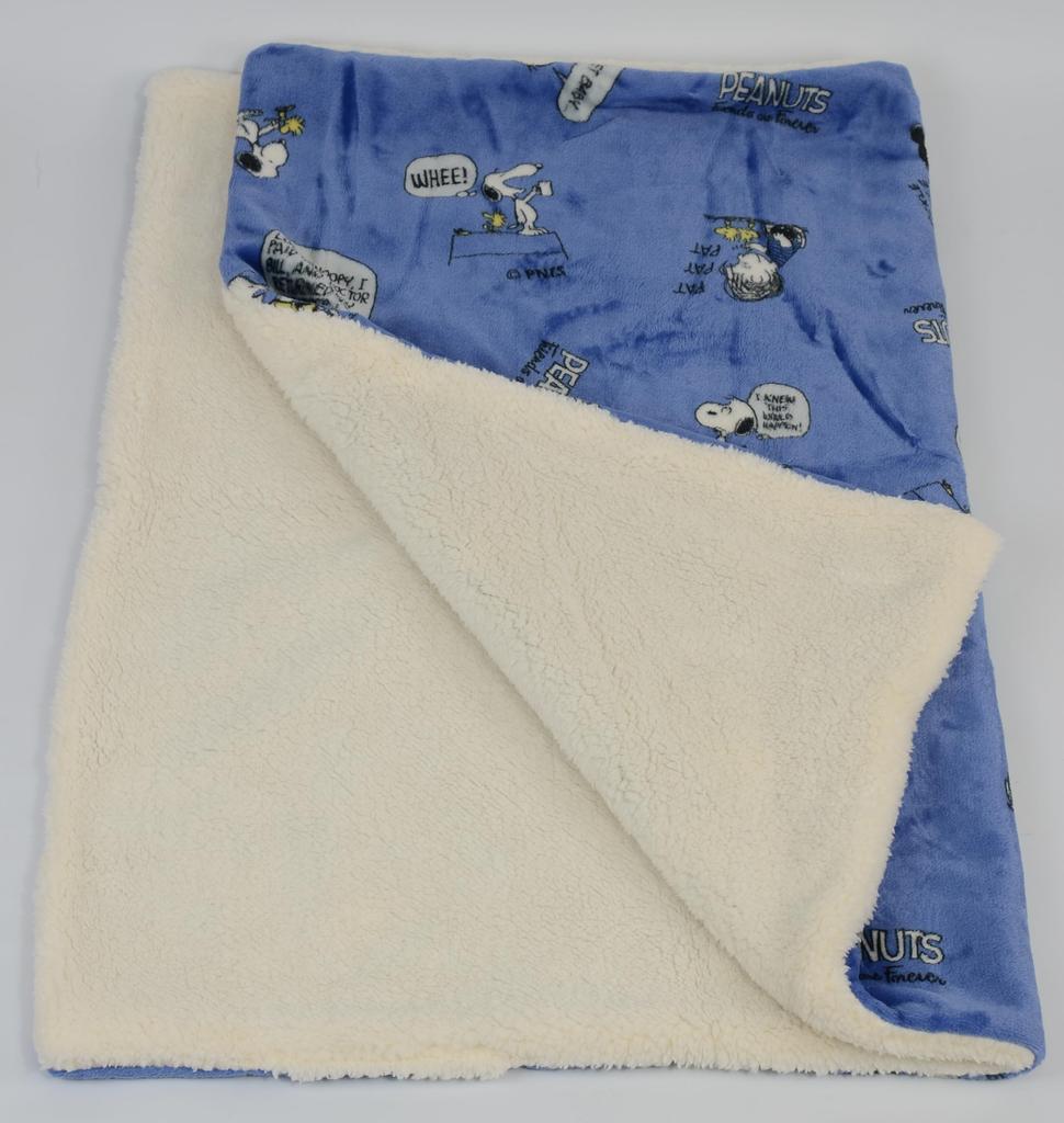 Friends Hill Peanuts Friends Warm Cross with Boa Blue YW-191-39