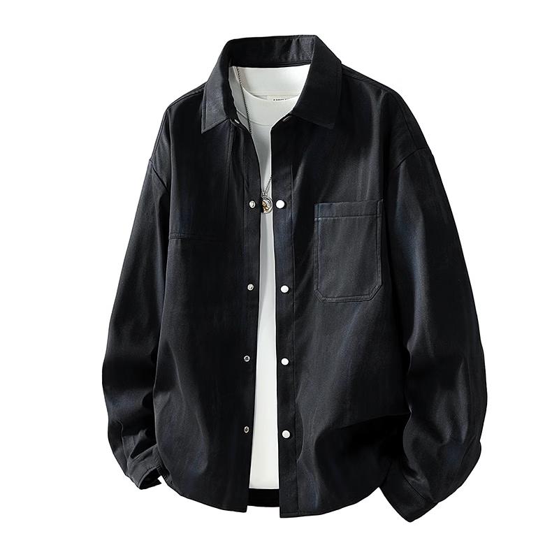PLAYBOY Men's Tie-Dye Oversized Long Sleeve Casual Shirt