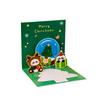 Lovely Christmas Three-dimensional Greeting Card Kindergarten Event Party Blessing Card Cute Cartoon Gift Blessing Greeting Card
