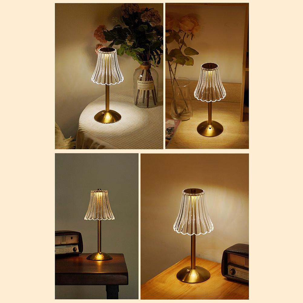 Eye-Protection Night Light USB Rechargeable Decorative Nightstand Light Cordless Atmosphere Night Light for Bedroom Living Room