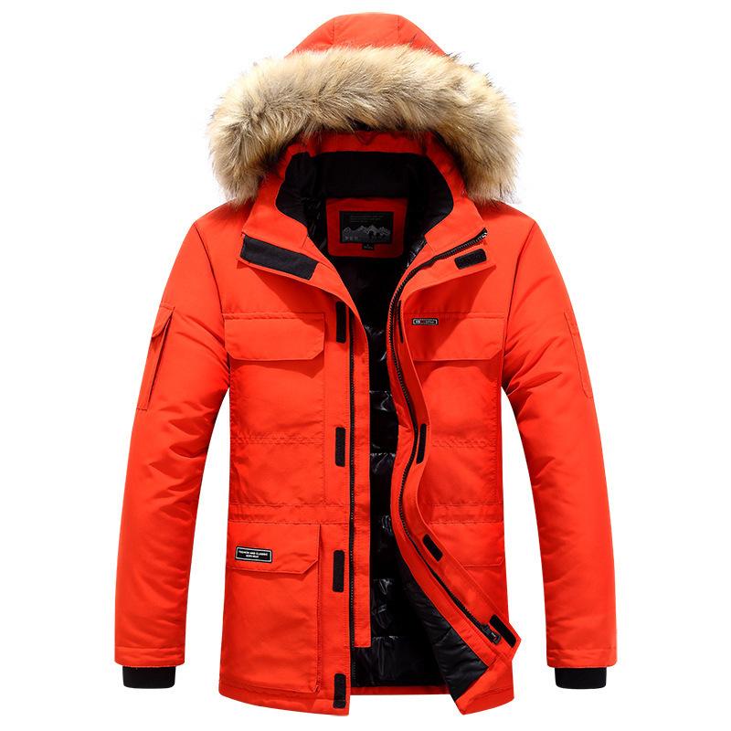 Inverno Taglie Forti Abbigliamento in Cotone Utensileria Multitasche Giacca Calda Ispessita Cappello Rimovibile Abbigliamento in Cotone