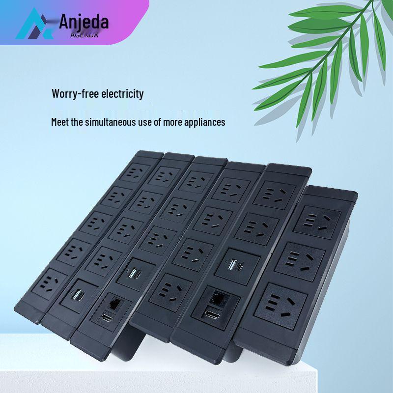 Multifunctional Embedded Desk & Bedside Power Strip with USB