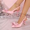 2025 New Shoes for Women Elastic Band Women's Pumps Summer Stiletto Spike Party Sandals Woman Sexy Butterfly-knot High Heels