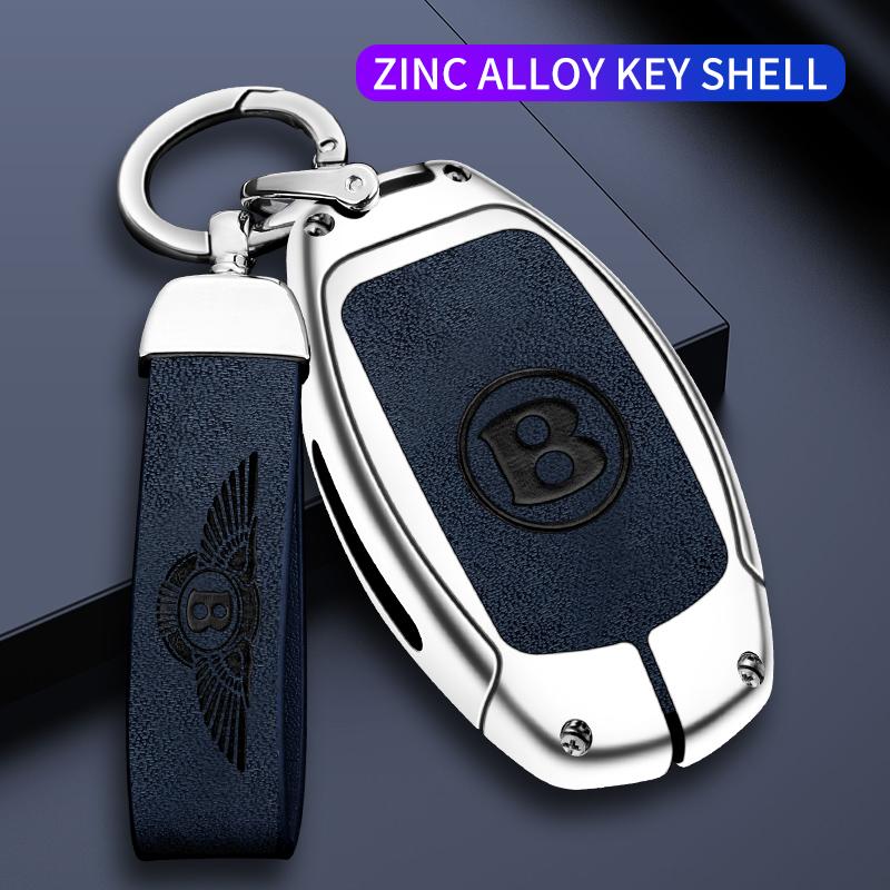 Zinc Alloy Car Key Case Cover Protection Shell For Bentley Flying Spur Continental GT Bentayga Mulsanne Keyless Auto Accessories WT0