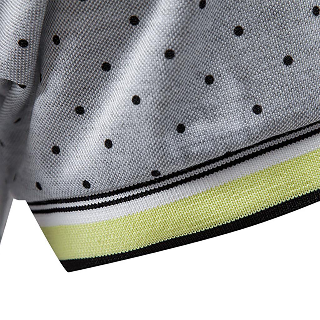 Men's Casual Color Printed Loose Short Sleeve T-Shirt Po Lo Shirt