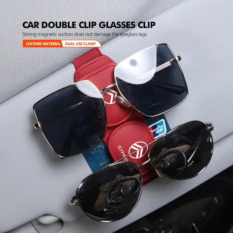 Car Sun Visor Glasses Clip Card Ticket Holder Stand Fastener For Citroen Grand Berlingo Jumper Celysee Xsara Picasso Aircross
