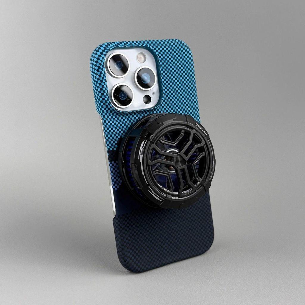 Kevlar Magnetic Case for iPhone 17 Pro Max - Sunset Mountains Design, Thin, Lightweight, Anti-drop