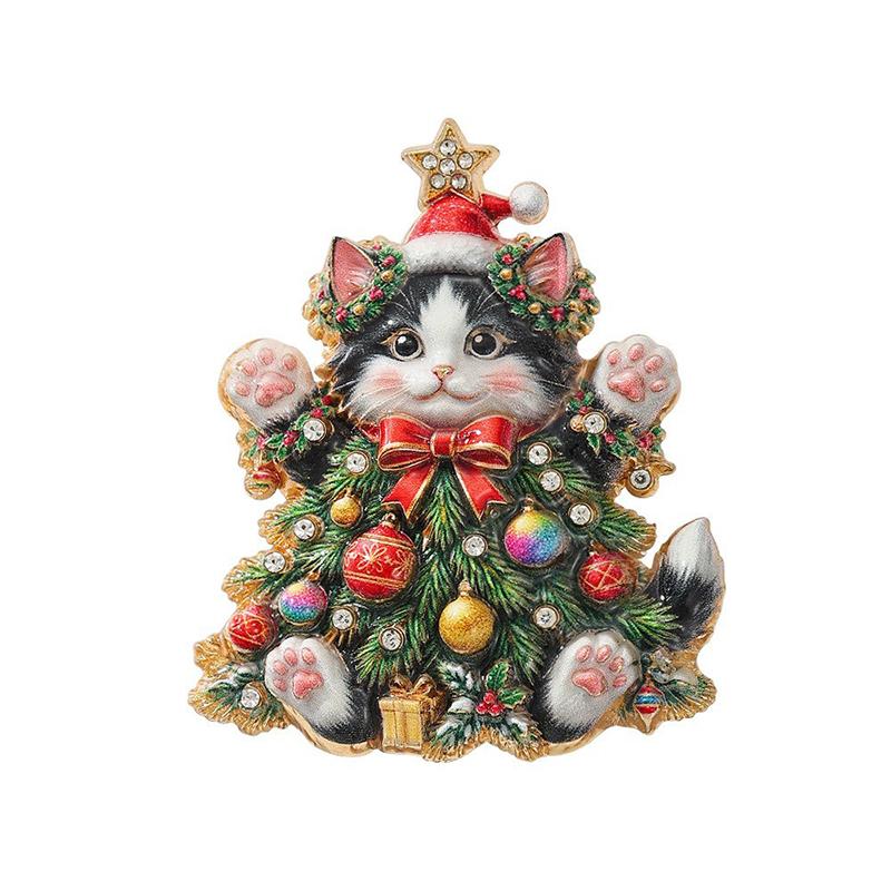Christmas Themed Brooch Sparkly Rhinestone Cute Designs For Holiday Wear Christmas Party Gifts Fashion Jewelry