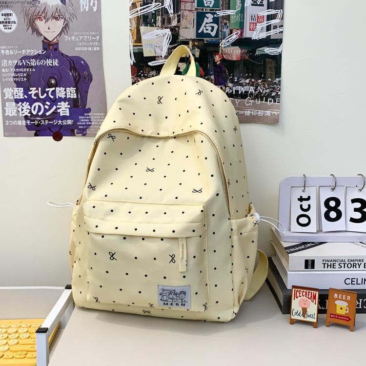 Schoolbag Bow Student Backpack College Student Simple Versatile School Bag Junior High School Student Backpack Travel Backpack