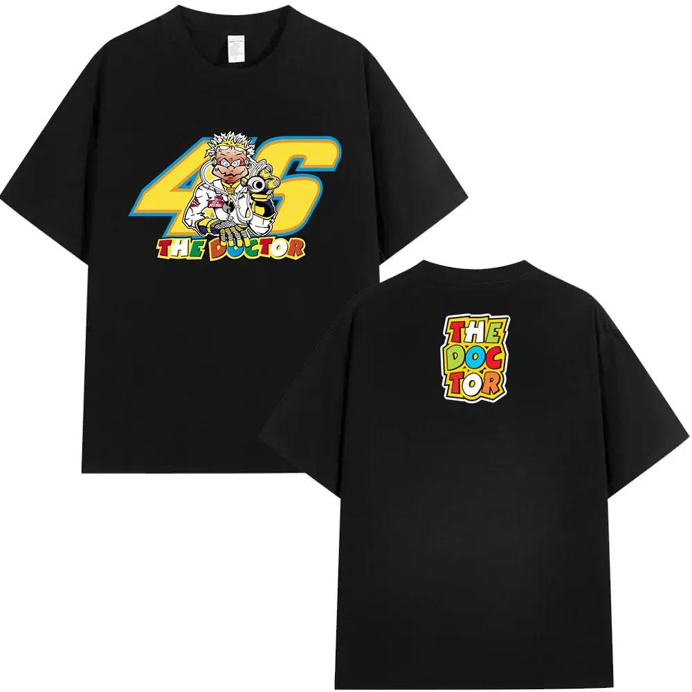 2025 Pánské tričko Ležérní Moto VR 46 GP Motocyklové závody Sportor Rossi Tričko Letní Krátký rukáv 100% Bavlna S-3XL Cool tričko