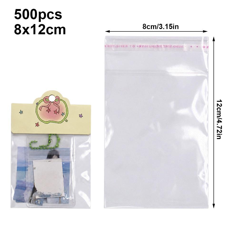 500Pcs Transparent Transparent Cellophane Bags  for Candy Snack Jewelry Accessories
