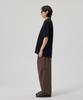 MAKEITTO Two Tuck Wide Parachute Cargo Pants_Brown