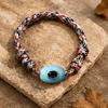 European and American Natural Stone Devil's Eye Colorful Braided Adjustable Bracelet Dopamine Series Trendy Lucky Charm 2026 New